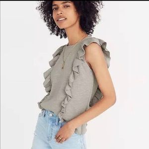 Madewell ruffle tank
